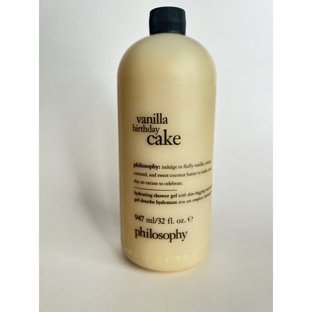 Philosophy Vanilla Birthday Cake Shampoo Shower Gel Bubble Bath Jumbo 32 oz